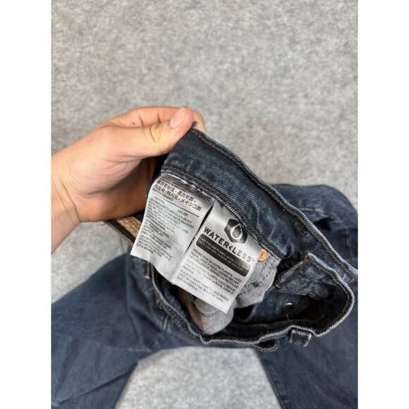 Vintage Y2K Levis Wedgie Straight Jeans Womens 25 Blue Button Fly Red Tab Grunge - Picture 8 of 12